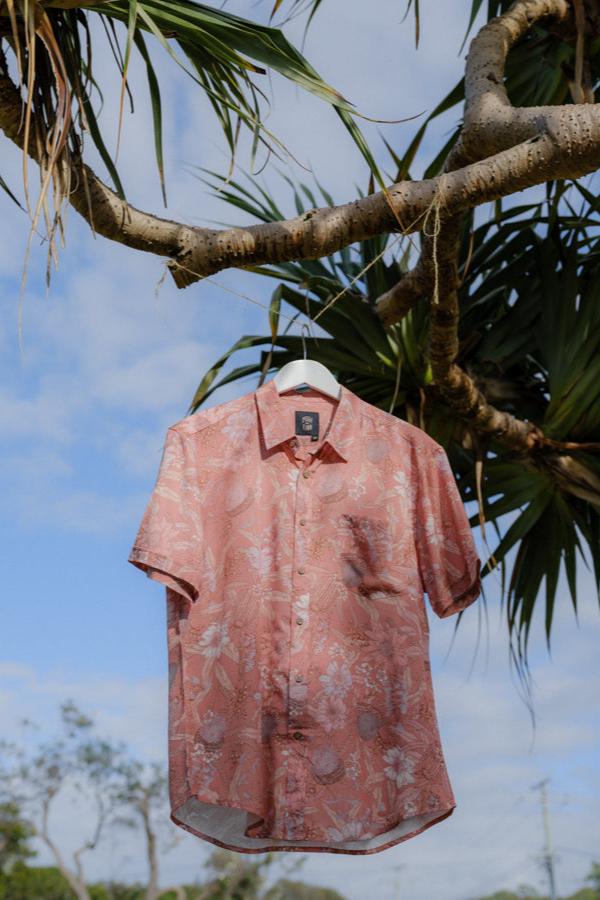 Short Sleeve Shirt Rust Byron Banksia