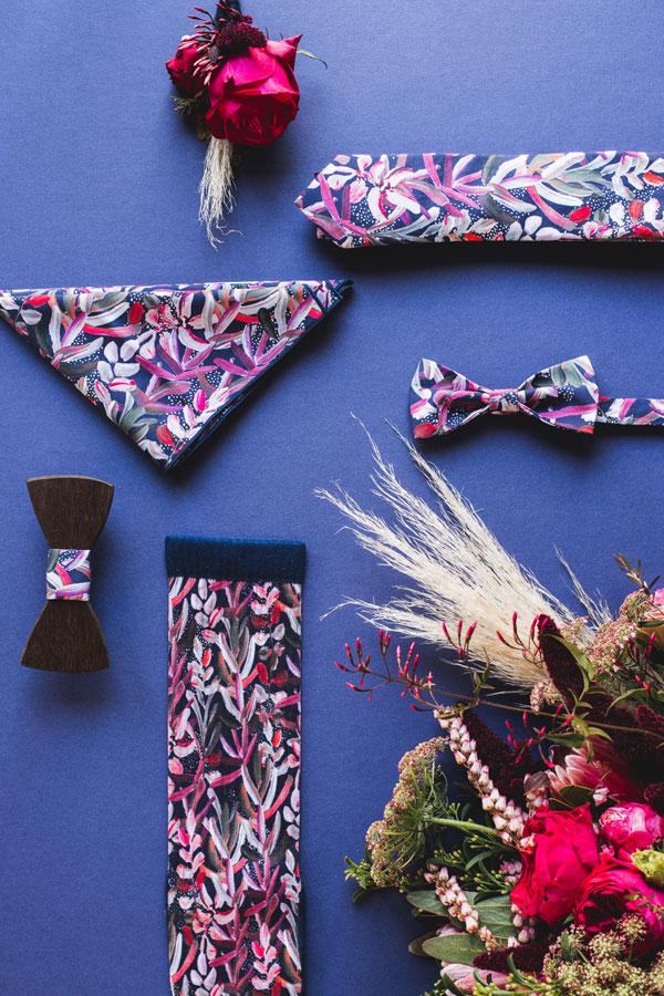Peggy And Finn Natives Bow Tie Gift Set In Navy